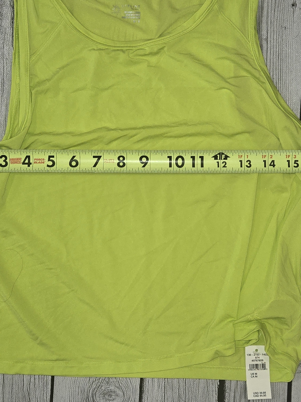NWT aerie Offline Neon Yellow Scoop Neck Tank Top Womens M - Picture 5 of 7